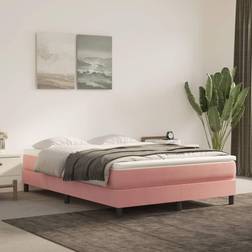 vidaXL Pocketveringmatras 140x200x20 cm Fluweel Roze