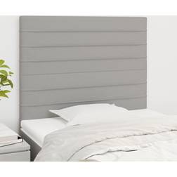 vidaXL Cabeceros 2 Unidades De Tela Gris Claro 100x5x78/88 cm Cabecero