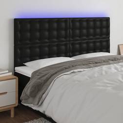 vidaXL LED konstläder Sänggavel