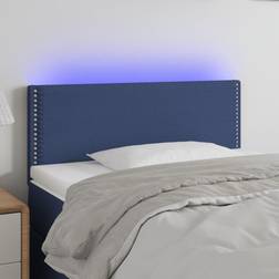 vidaXL LED blå 100 tyg Sänggavel
