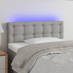 vidaXL A LED Grigio Chiaro 90x5x78/88 cm In Tessuto Testiera
