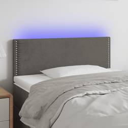 vidaXL LED mörkgrå 80x5x78/88 sammet Sänggavel