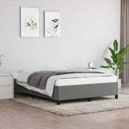 vidaXL Bedframe Stof Donkergrijs 140x200 cm
