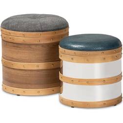 Baxton Studio Caleb Ottoman Seating Stool