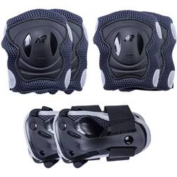 K2 Performance Womens Protective Gear 3 Pack, Blk/Purple/Silv XL