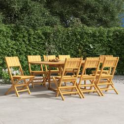 vidaXL Sedie Da Giardino Pieghevoli 8 pz 47x61x90 cm Legno Massello Teakcod Mxl 124233