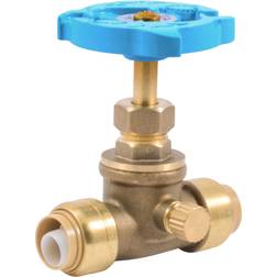 Sharkbite 24634lf push fit stop valve with drain, 1/2-in. quantity 1