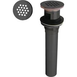 Westbrass D411-2-62 Grid Strainer Lav Drain with Overflow Holes Powder Coat Flat Black