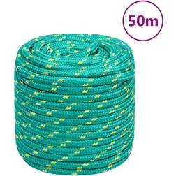 vidaXL Corde de Bateau Corde de Levage Câble d'Amarrage Ancrage Navire Lignes de Gréement Corde à Linge Vert 18 mm 50 m Polypropylène