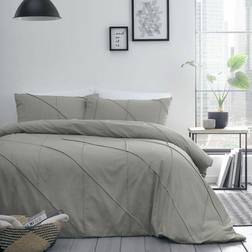 Serene Pleated Boutique Duvet Cover Grey