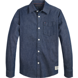 Tommy Hilfiger Boy's Stretch Denim Shirt - Vintage Blue