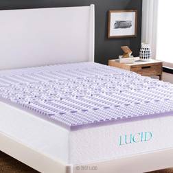 Lucid 2 Inch Topper Foam Topper Zone Lavender Infusion Polyether Mattress