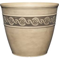 Classic Home Store Corinthian Resin Flower Pot Planter Concrete Grey 10