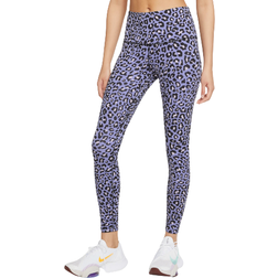 Nike Women's High Waisted Printed Leggings - Purple