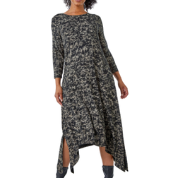 Roman Petite Tie Dye Jersey Midi Dress - Mink