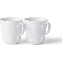 Royal Copenhagen White Fluted Krus 28cl 2stk