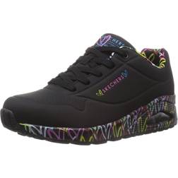 Skechers Femme Uno Loving Love Basket - Schwarz