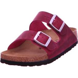 Birkenstock Arizona Festival Fuchsia Natural Oiled Leather Two Bar Mul