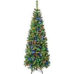 National Tree Company First Traditions Collection 6ft Pre-lit Artificial Sagamore Slim Hinged 400 UL Christmas Tree