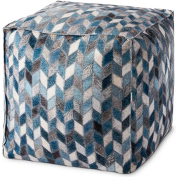 Loloi PF0004 GREY/MULTI 18"W X Pouffe