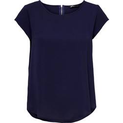 Only Vic Loose Short Sleeve Top - Blue/Evening Blue