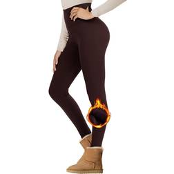 NexiEpoch Fleece Lined Leggings Women - Brown