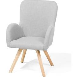 Beliani BJARN Fabric Light Grey Armchair