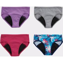 Hanes Girls Comfort Period Underwear Boyshort And Panties - Multi