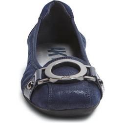 Anne Klein womens Umeko Ballet Flat, Navy Multi Fabric