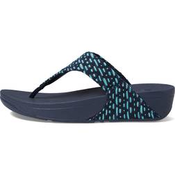 Fitflop Lulu Geo-Webbing Toe Post Sandals Midnight Navy Mix B