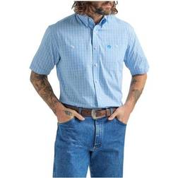 Wrangler Men's George Strait Short Sleeve - Baby Blue