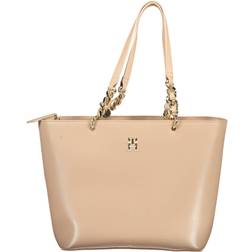 Tommy Hilfiger Chic Monogram Plaque Tote - Oat Milk