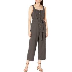 Lucky Brand Women's Button Front Jumpsuit - Raven