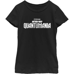 Marvel Girl Ant-Man and the Wasp: Quantumania Movie Logo White Graphic Tee Black