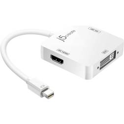 j5create Mini DisplayPort - DisplayPort/HDMI/DVI M-F Adapter 0.3ft