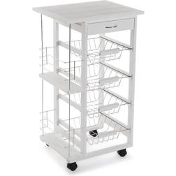 Versa Carro Cocina C/Rued 4 Cestas Y 1 Cajón 84 x 37 x 47 cm Carrito Mesa