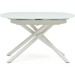 LaForma Yodalia Extendable Round in Glass and MDF 130 x 100 cm Dining Table