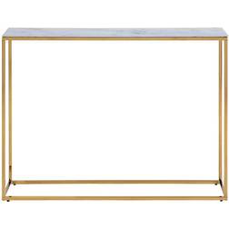 Nordform Kasper White Crystal Transparent Marble Mesa Consola 26x110cm