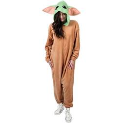 The Mandalorian Star Wars Grogu Cosplay Union Suit Green/Pink/Beige