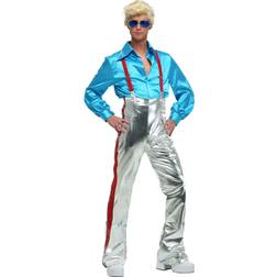 Funky Disco Men's Costume Blue/Gray/Red