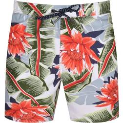 Superdry Hawaiian swim short - White