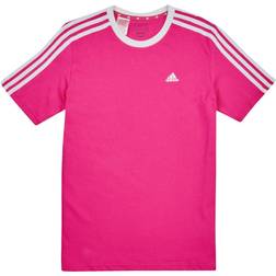 Adidas Junior Girl's Striped T-shirt - Pink