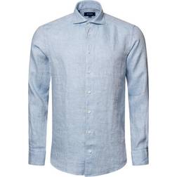 Eton Linen Twill Shirt - Blue