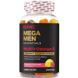 GNC Mega Men Multi + Omega-3 Raspberry Lemonade 60