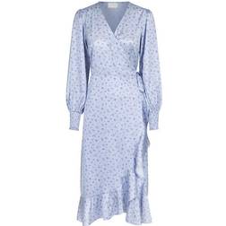 Neo Noir Eva Precious Rose Dress - Light Blue