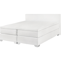 Beliani Modern Faux Divan Bed 5ft3 White