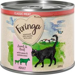 Feringa Classic Meat Menù 24 x 200 g - Agnello & Manzo con Piselli e Crescione