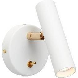 Belid Vägglampa Slender vitstruktur/mässing Väggarmatur