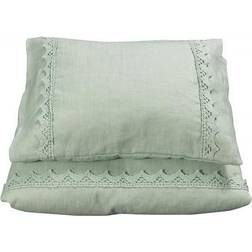 Ng Baby Påslakanset 100x130 Spets, Sage Green