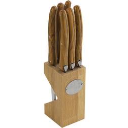 Jean Dubost Kniv 6-pack Olivträ Knivset